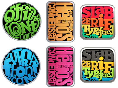 Typocans Set 3d 3d font cans font kulinsky metal type typography