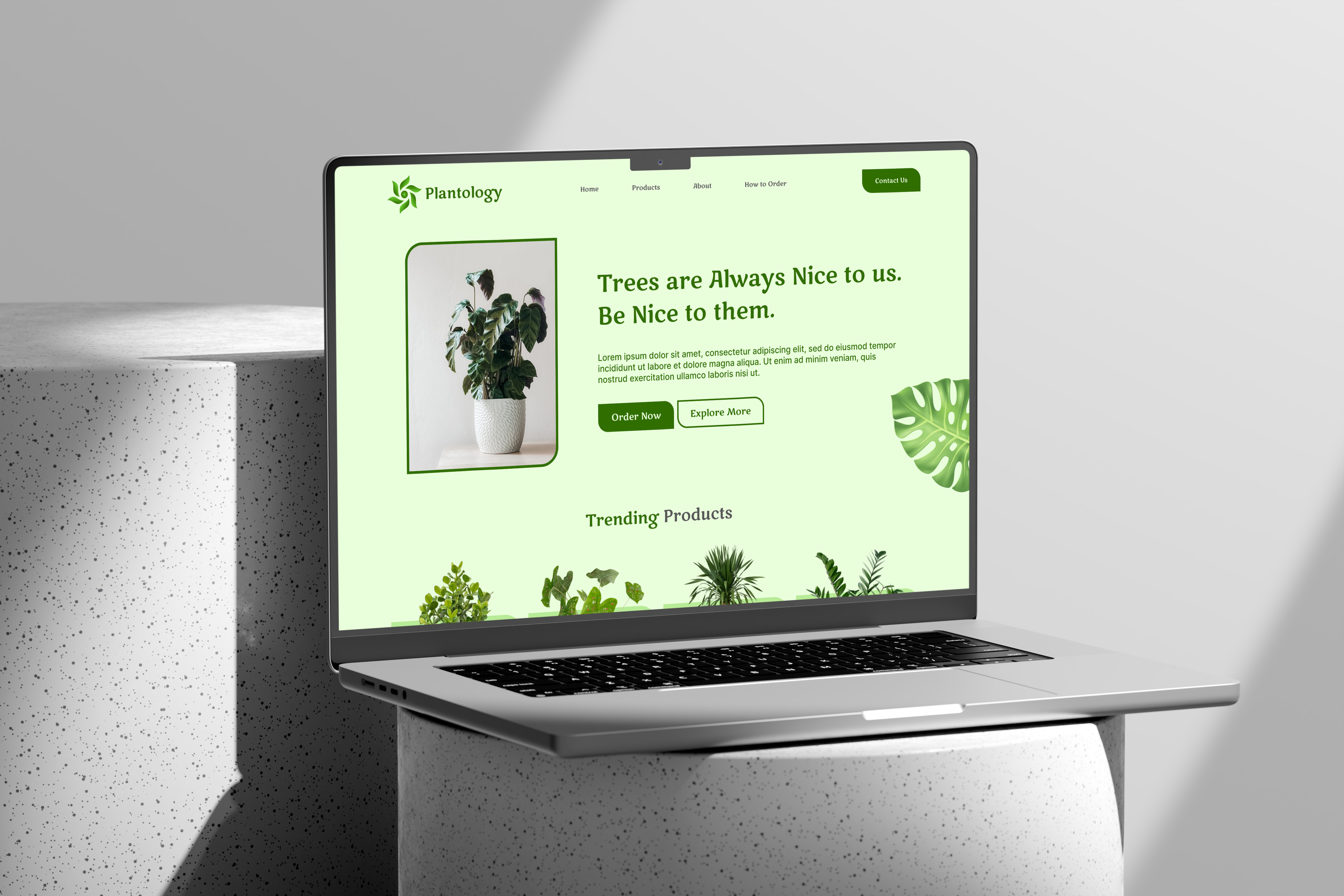 Plant Nursery Web UI Design (with Mockup) adobe illustrator adobe photoshop branding design designer figma graphic design graphics illustration logo mockup nursery plant ui ui ux designer uiux uiux design web design web ui website