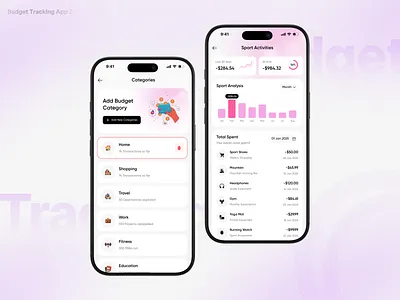 Budget Tracking Mobile App app app ui budget expense finance finance mobile app fintech management mobile mobile app design modern money management personal tracking ui wallet