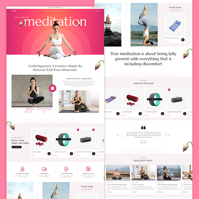 Yoga Ecommerce Website Design ui