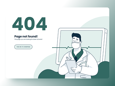 404 Page 404 design healthcare hospital illustration medical minimal page ui ux web design