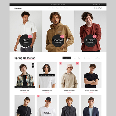 Boys Fashion Website ui