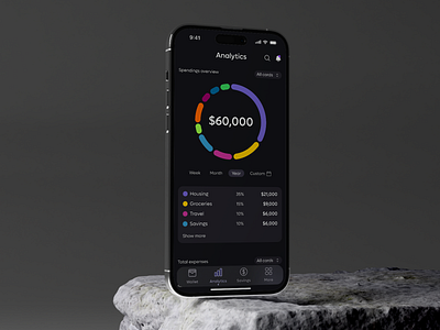 Mobile Banking | FinTech | Expense Analytics appdesign bankingapp bankingui cleandesign darkmode dashboarddesign digitalbanking financeapp financialapp fintech fintechdesign mobileapp mobilebanking modernui moneymanagement personalfinance uidesign uiuxdesign userexperience uxdesign