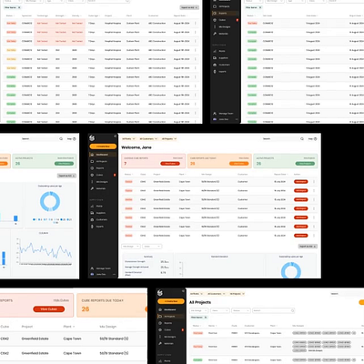 Simplecrete.io - Construction Industry SaaS Product construction dashboards redesign saas design table ui ux audit