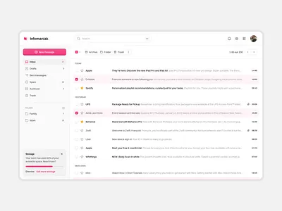 Email client dark mode email mail ui