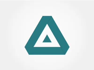 "A" monogram a gradient letter logo mark monogram origami teal