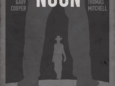 Highnoon classic movie cooper gary greyscale grunge highnoon illustration mitchell movie poster retro thomas vintage