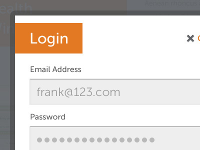 Simple Lightbox Login clean interface lightbox