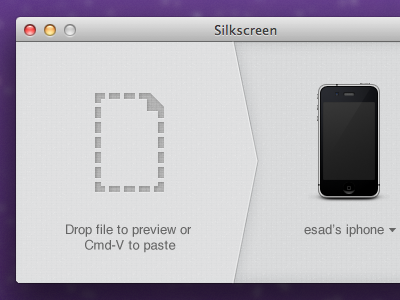 Silkscreen Main Window app design grey interface ios ipad iphone mac mac app mockup nswindow os x osx preview psd review screen silk silkscreen tool ui user window