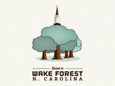 Wake Forest brown green outage steeple texture trees website