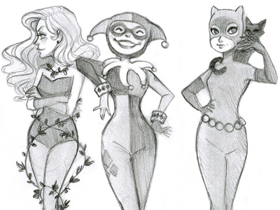 Gotham Girls batman catwoman harley quin poison ivy