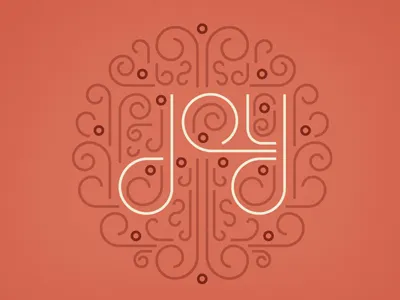 Joy color christmas joy script