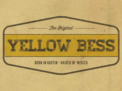 Yellow branding logo lost type
