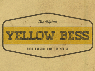 Yellow branding logo lost type