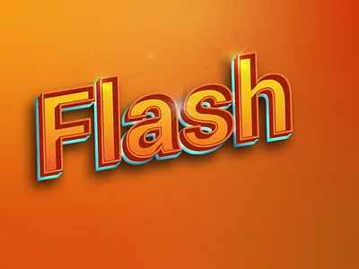 3D text effect branding graphic design