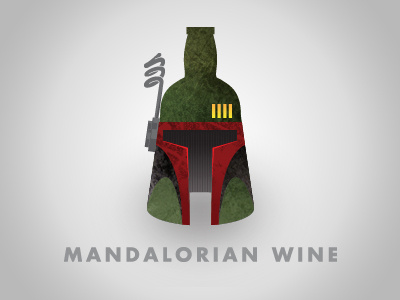 Mandalorian boba fett star wars wine