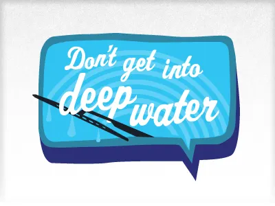 Wet Roads mixed metaphors rain speech bubble type windscreen wiper