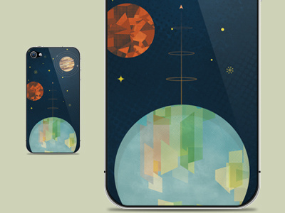 Skin for iPhone 4/4s (bananaskins.ca) beyondearthproject earth iphone jupiter mars planet skin vector