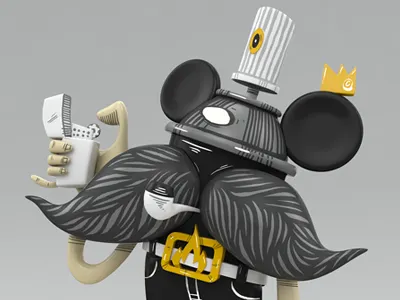 Moustache can bulgaria crown germany graffiti mickey mouse mister ao moustache spray can street art vinyl toy