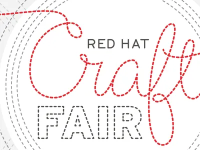 Craft Fair flier dotted lettering script typography