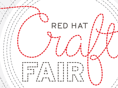 Craft Fair flier dotted lettering script typography