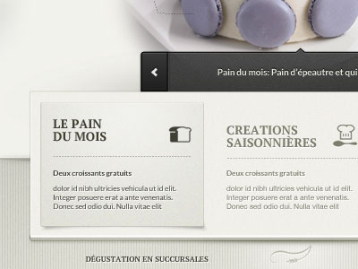 Premiere Moisson - Website black bread design pastryshop photoshop redesign texture web