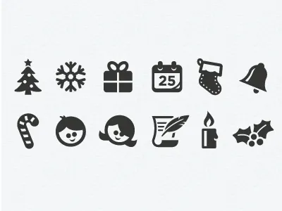 Christmas Icons christmas holiday icon icon set icons mono office ui vector