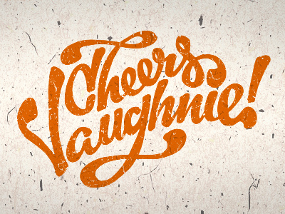 Cheers Vaughnie! hand drawn lettering vmhockey