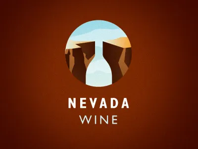 Nevada Wine burr canyon grand ink kevin logo nevada ocular rock sky wine