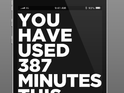 Notification black and white iphone typography