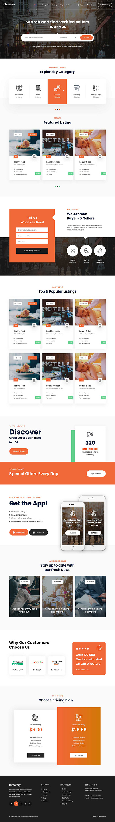 Business Directory WordPress Theme for Online Directories branding business design directory illustration theme theme design ui website builder wordpress wordpress design wordpress development wordpress template wordpress theme