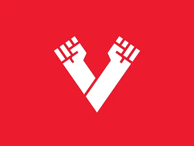 V For Victory (Logo For Sale) branding combat company design fight graphic design hand identity lettermark logo modern simple sport v victory
