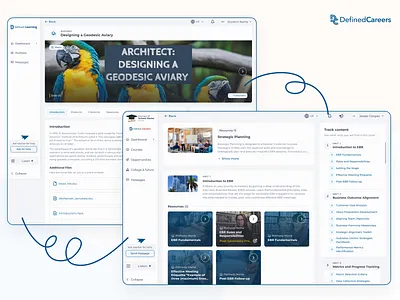 DefinedCareers #2 app app design design e learning e lesson edtech graphic design learning platform lms software development ui ui design uiux