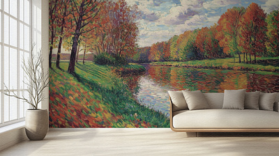 Serene Impressionism: Wallpaper Murals abstract wall art bedroom wall murals custom wall murals floral wallpapers home decor inspiration interior design ideas living room decor minimalist murals modern wall murals vintage wall decor wall art decor wallpaper murals