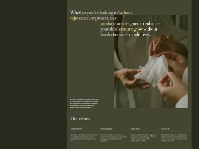 Skin care brand website 02 art direction design digital design figma graphic design layout typography ui ux uxui visual design web design webdesign website