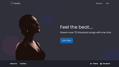 Music Streaming-Deezify apple music design music music streaming spotify streaming template ui ux web website design