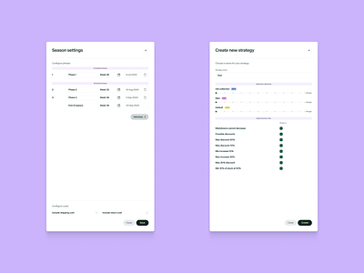 Crunch — Analytics Dashboard Modals dashboard design drawer interaction layout modal ui ux