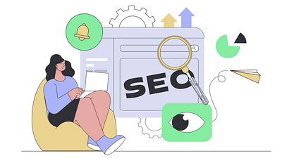 SEO Work 2D Animation 2d animation concept content marketing data analytics design digital marketing flat illustration keyword marketing strategy motion search engine optimization seo seo strategies seo tools web optimization woman workspace