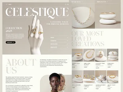 Jewelry E-Commerce Website Design boutique earrings ecommerce elegant gold jewelry jewelry brand jewelry branding jewelry design jewelry shop jewelry store jewelry website luxury design luxury ecommerce website online jewelry store online store premium premium website design rings website design