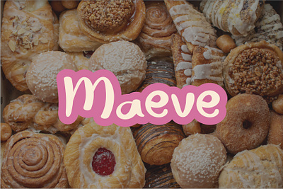 Maeve Logo bakery branding cafe design graphic design illustration inspire logo logotype pink restaurant salt script sweet type typography vector