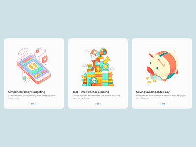 Onboarding Pagination Cards.