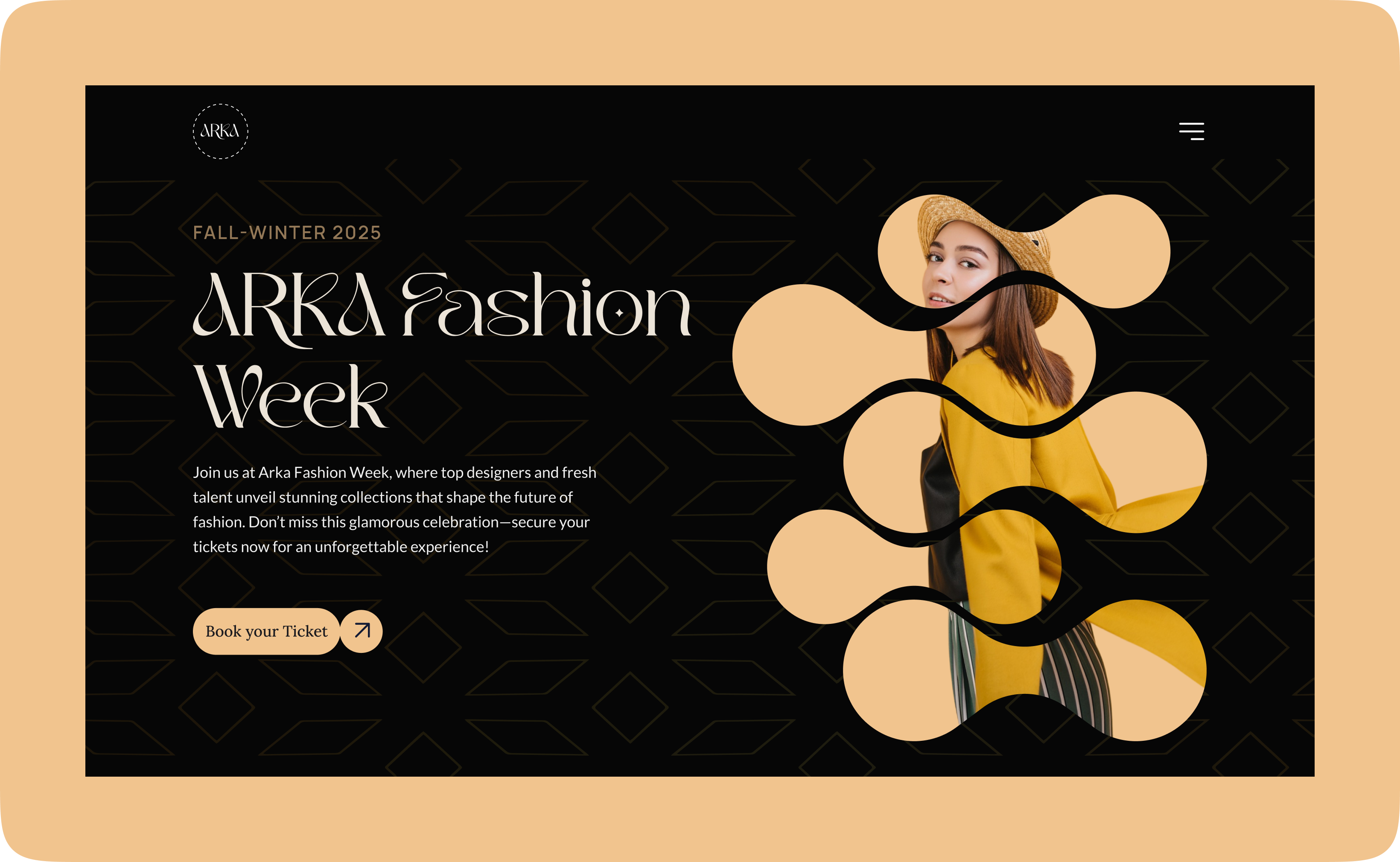 Fashion Week Hero Section Design fashion week hero section design