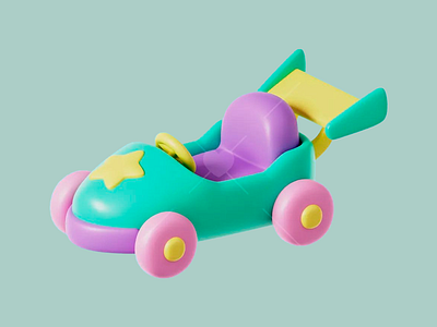 Star Racer car Toy🚀 3d 3d animation 3d art 3d design car children colorful creative design futuristic design graphic design icon icons illustration motion graphics toy