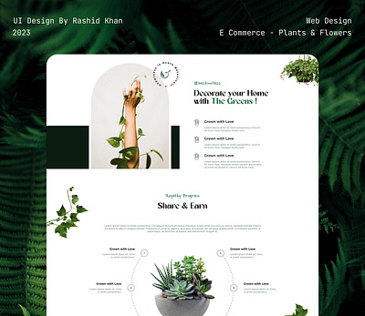 Plant E-commerce Website Design UI | Flowers | UI UX ecommers figma ui ui design user interface ux web design website