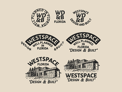 Westpace Logo Work brand identity branding design graphic graphic design hand drawn hand drawn branding hand drawn illustration hand drawn logo illustration logo logo design logo system retro style system timeless design typography vintage vintage logo vintage typography