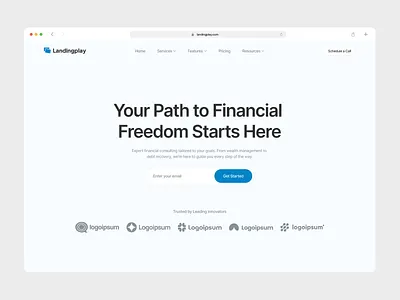 Financial Consultation Hero Section branding consultant design financial hero section landing page ui ui design uiux ux web design