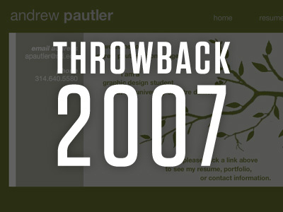 Throwback: First Portfolio Site flash portfolio rebound throwback