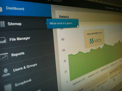 Web App - Dashboard app blue dashboard graph gray green navigation ui web