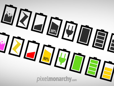 Minimalist Battery Icons Set battery black freebie icons minimalist psd ui