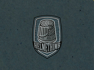 Helmethimb 13mu chain armour helm helmet logo shield thimble visor